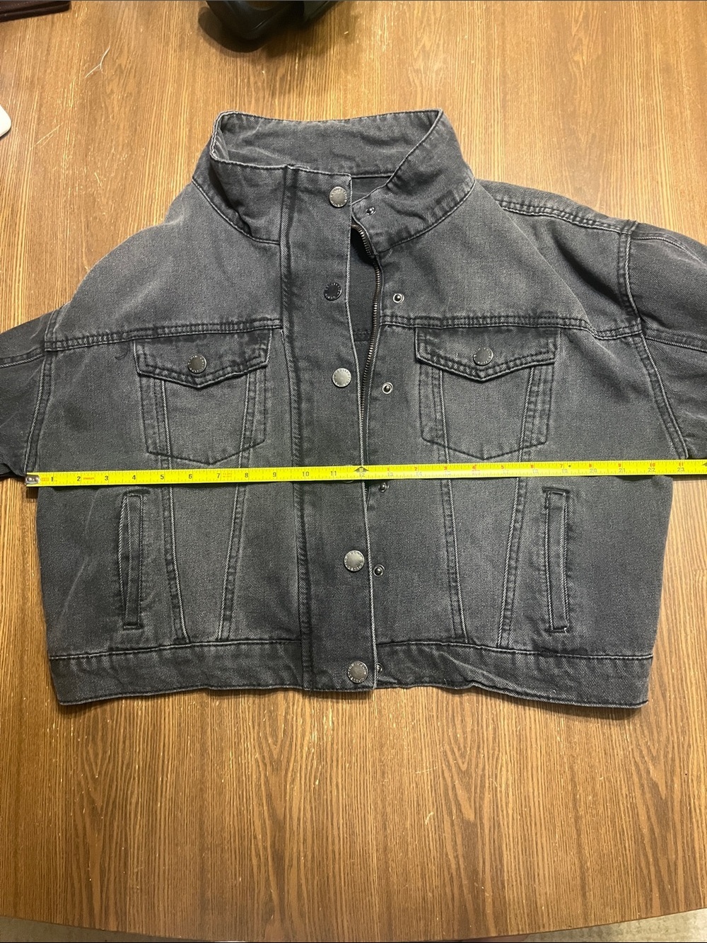 Vintage Inspired Black Denim Jacket, Women’s XL - Picture 6 of 6